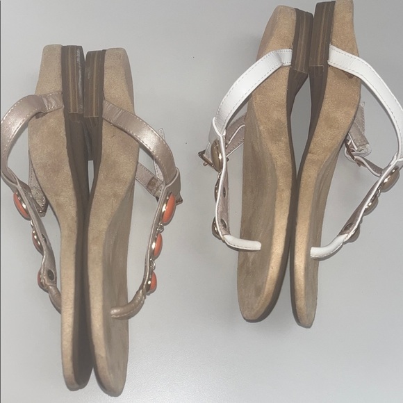 Vionic Women's Jada Style Sandals - White and Tan bundle both size 7 preowned - Picture 4 of 12